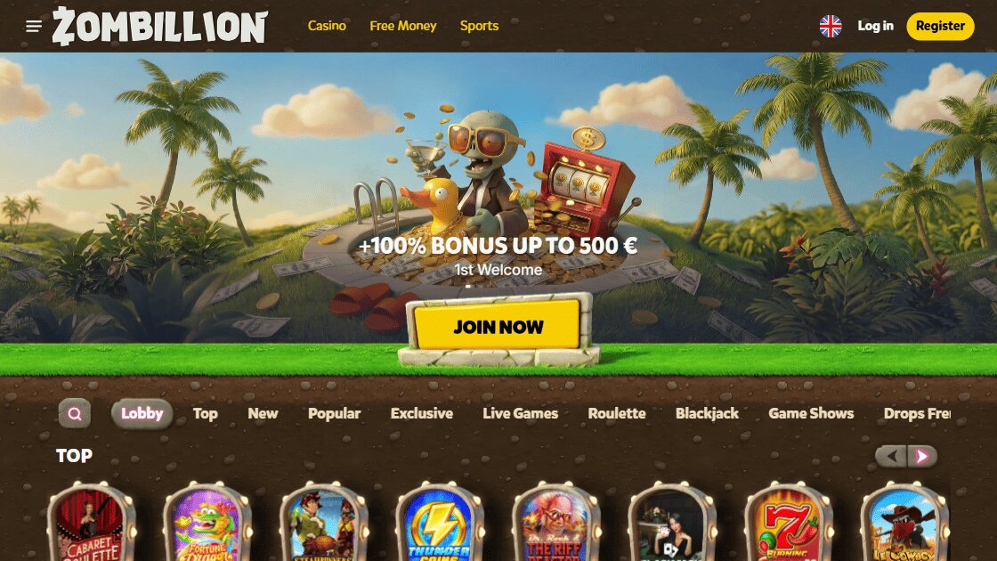 homepage van zombillion online goksite nederland